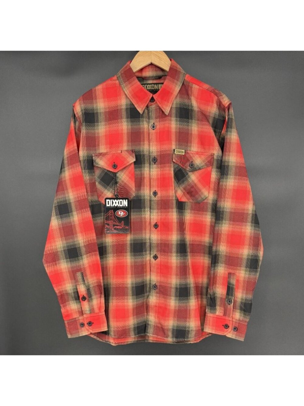NWT Dixxon Flannel Co The Faithful San Francisco 49ers Plaid Shirt L Button Up
